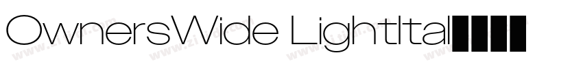 OwnersWide LightItal字体转换